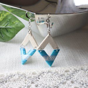Polymer Clay Earrings, Handmade gifts for her, Turquoise Treats Collection